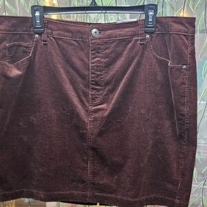 Style & Co Brown Corduroy Skirt